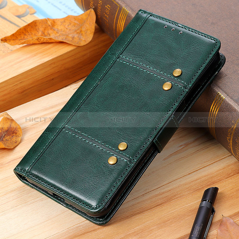 Funda de Cuero Cartera con Soporte Carcasa M04L para Xiaomi Redmi Note 8 (2021) Verde