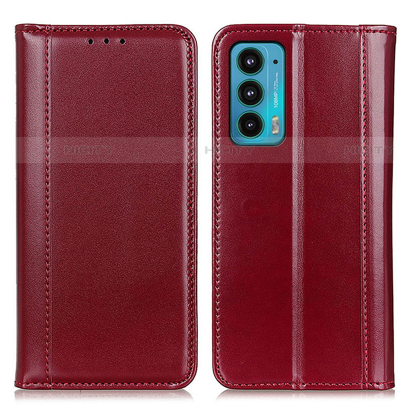 Funda de Cuero Cartera con Soporte Carcasa M05L para Motorola Moto Edge 20 5G Rojo