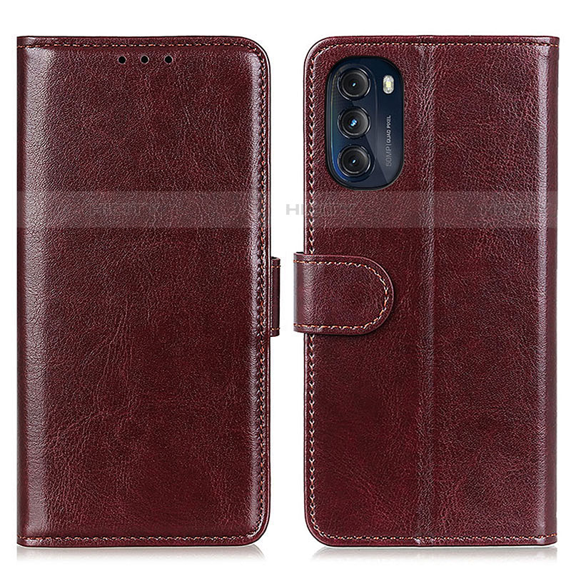 Funda de Cuero Cartera con Soporte Carcasa M05L para Motorola Moto G 5G (2022) Marron