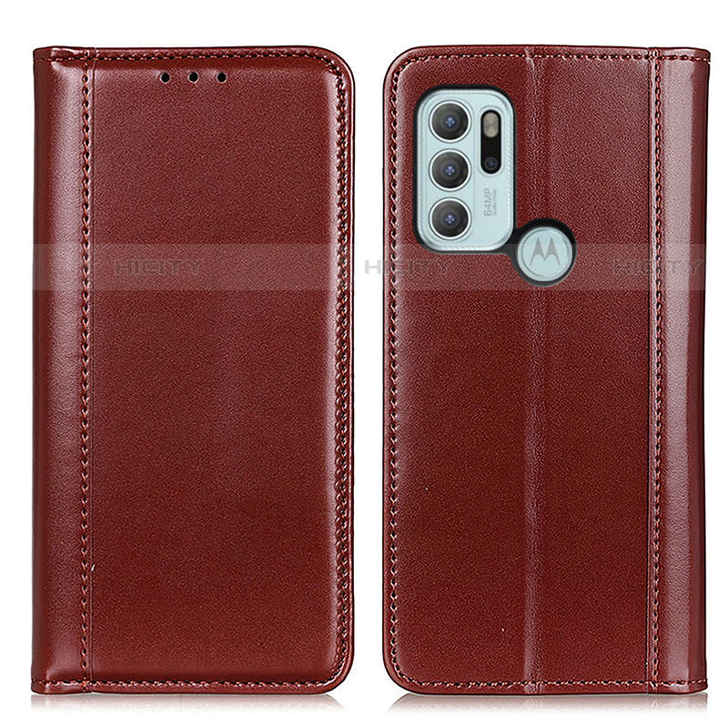 Funda de Cuero Cartera con Soporte Carcasa M05L para Motorola Moto G60s Marron