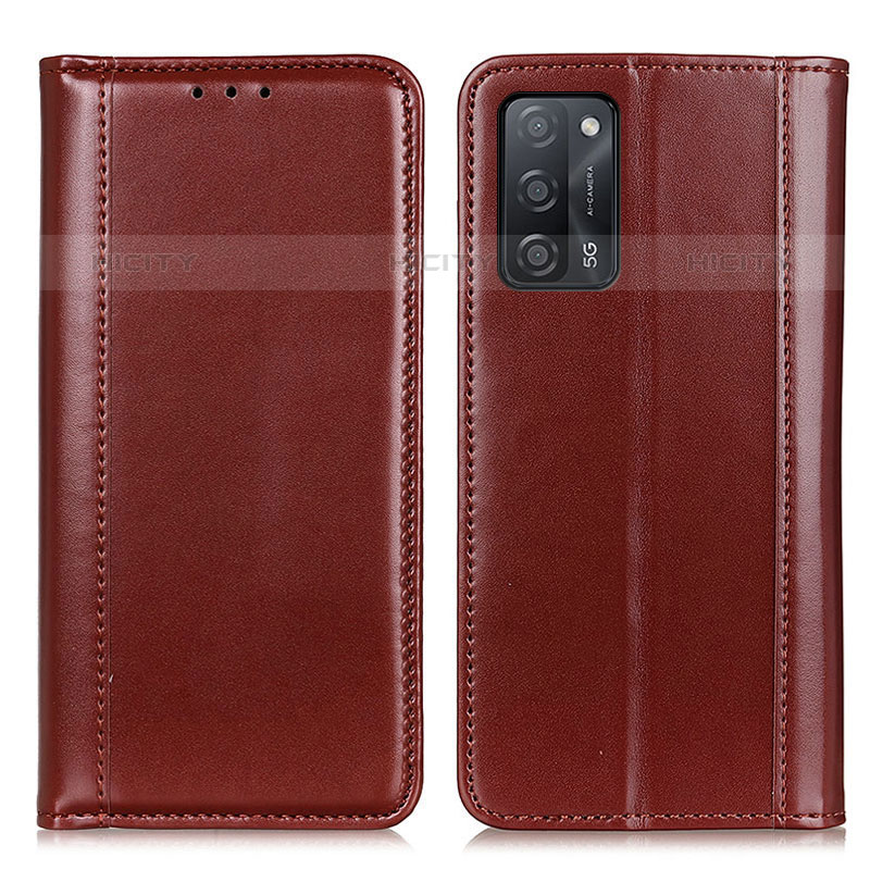 Funda de Cuero Cartera con Soporte Carcasa M05L para Oppo A53s 5G Marron