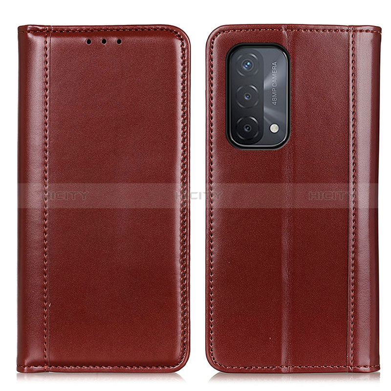 Funda de Cuero Cartera con Soporte Carcasa M05L para Oppo A54 5G Marron