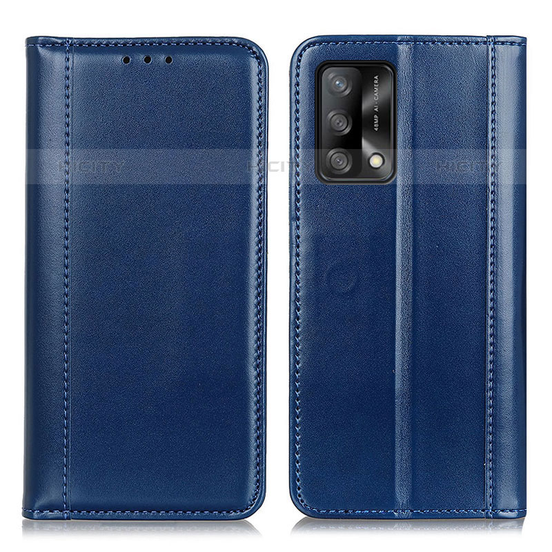 Funda de Cuero Cartera con Soporte Carcasa M05L para Oppo A74 4G Azul