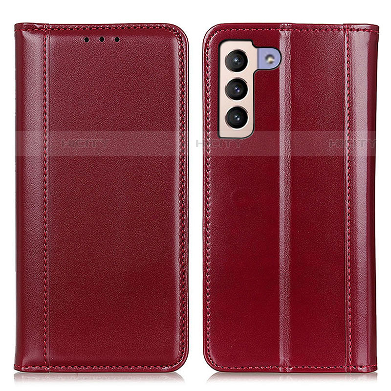 Funda de Cuero Cartera con Soporte Carcasa M05L para Samsung Galaxy S21 5G Rojo