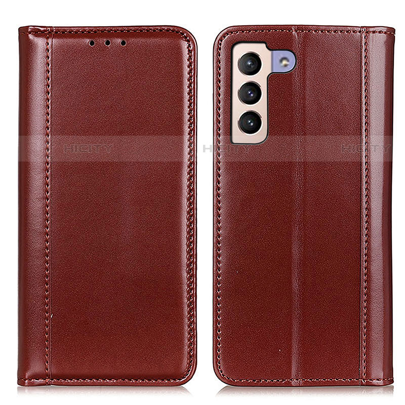 Funda de Cuero Cartera con Soporte Carcasa M05L para Samsung Galaxy S21 Plus 5G Marron