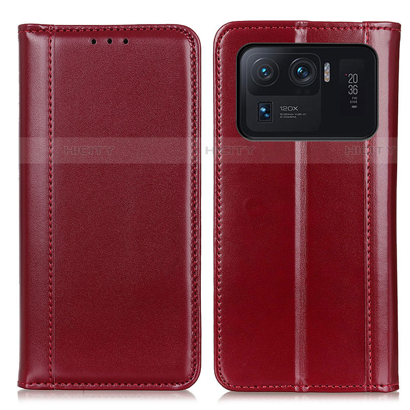 Funda de Cuero Cartera con Soporte Carcasa M05L para Xiaomi Mi 11 Ultra 5G Rojo