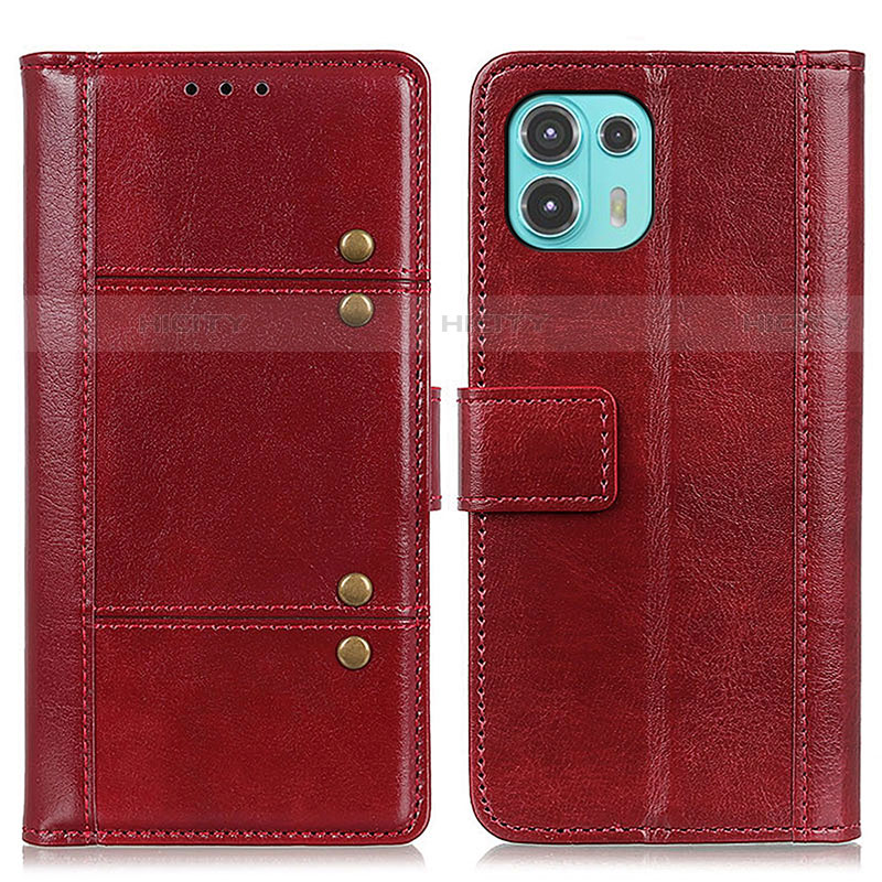 Funda de Cuero Cartera con Soporte Carcasa M06L para Motorola Moto Edge 20 Lite 5G Rojo