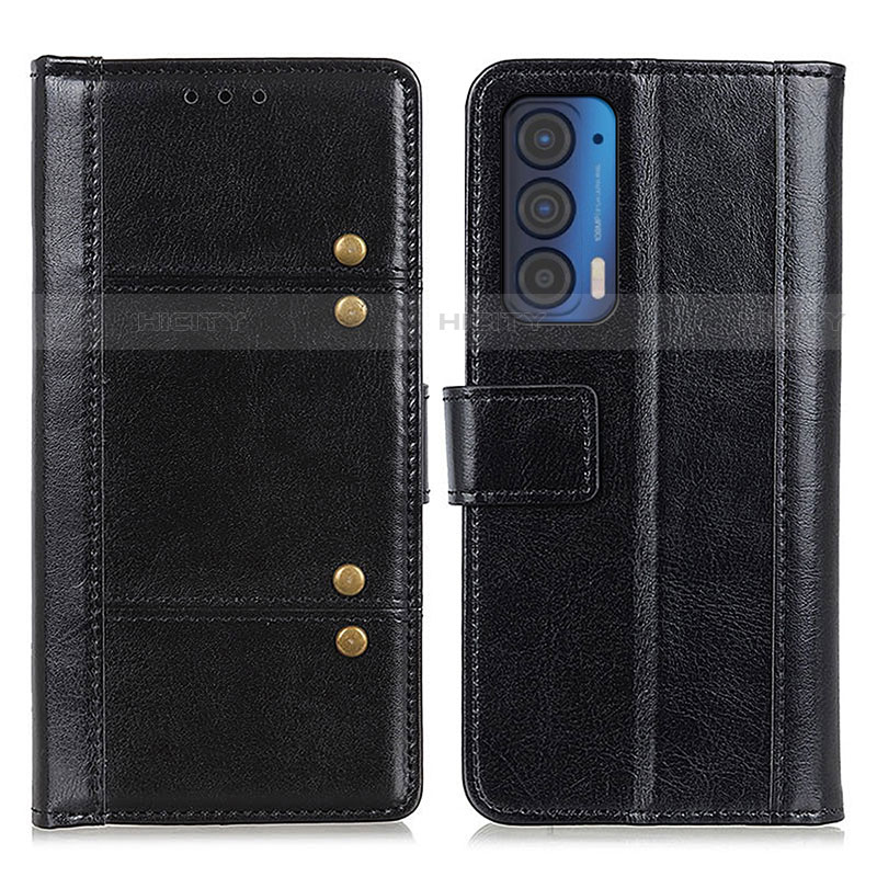 Funda de Cuero Cartera con Soporte Carcasa M06L para Motorola Moto Edge (2021) 5G Negro