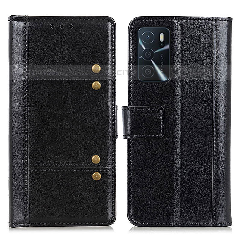 Funda de Cuero Cartera con Soporte Carcasa M06L para Oppo A16s Negro