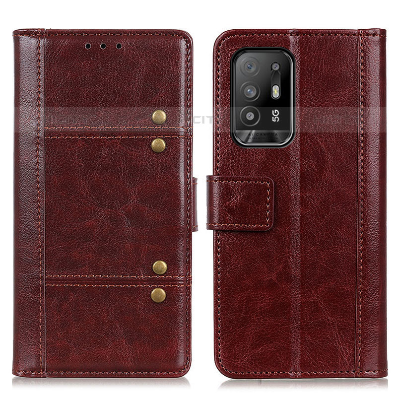 Funda de Cuero Cartera con Soporte Carcasa M06L para Oppo A94 5G Marron