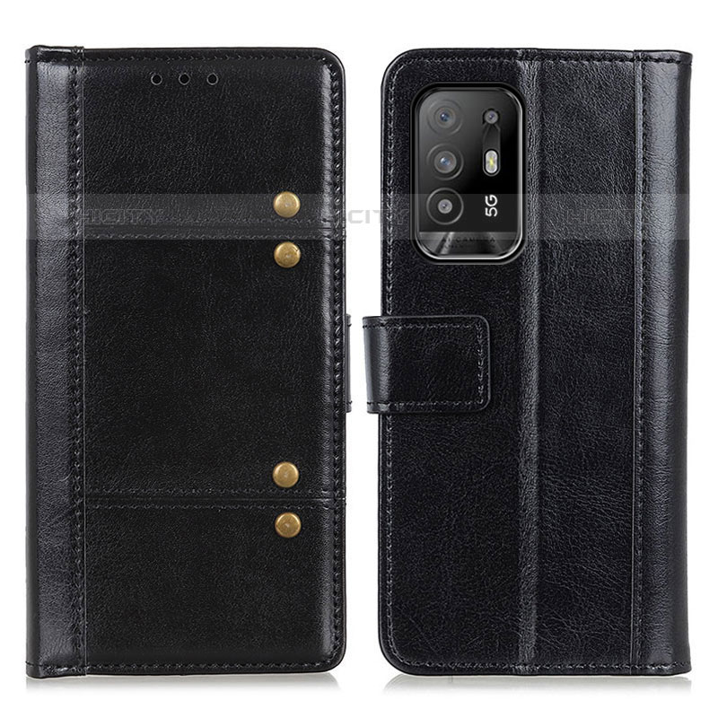 Funda de Cuero Cartera con Soporte Carcasa M06L para Oppo A94 5G Negro