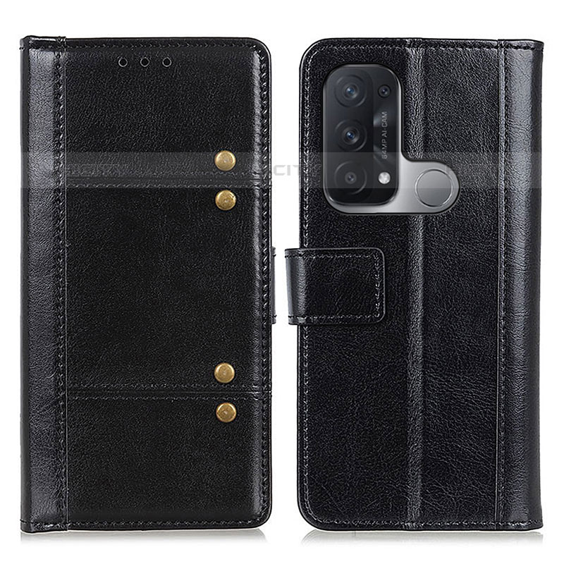 Funda de Cuero Cartera con Soporte Carcasa M06L para Oppo Reno5 A Negro