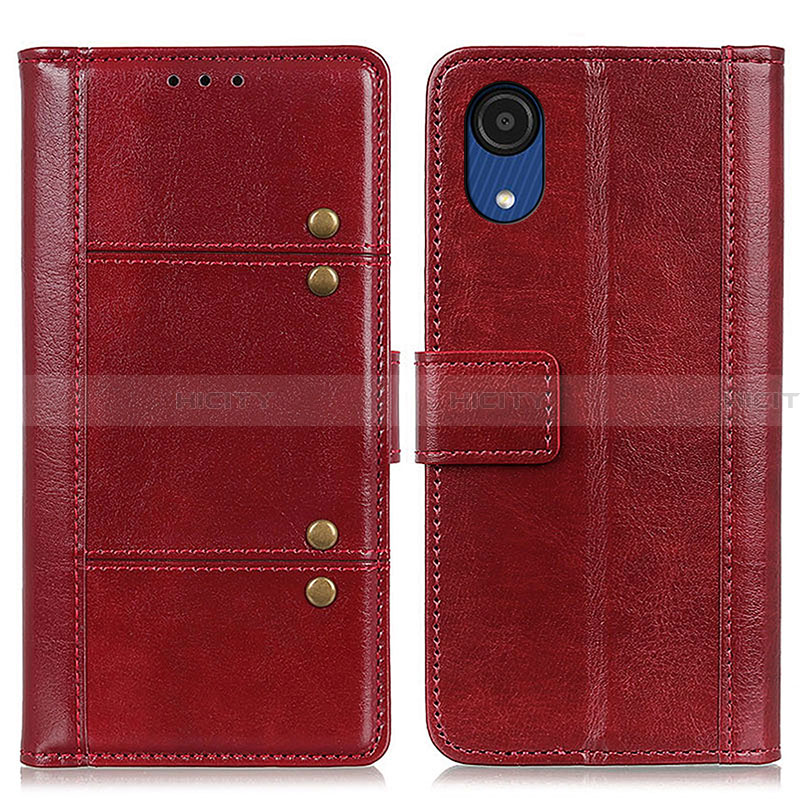 Funda de Cuero Cartera con Soporte Carcasa M06L para Samsung Galaxy A03 Core Rojo