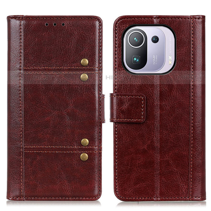 Funda de Cuero Cartera con Soporte Carcasa M06L para Xiaomi Mi 11 Pro 5G Marron