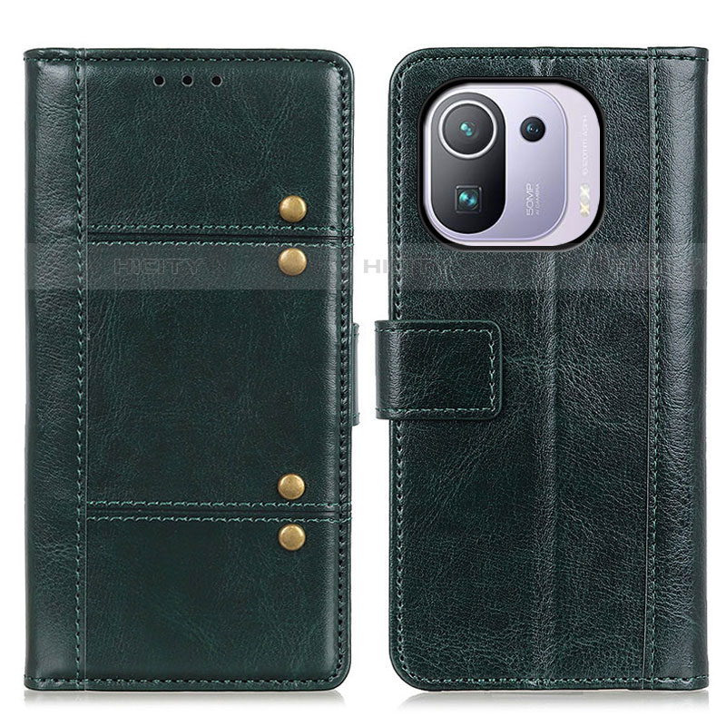 Funda de Cuero Cartera con Soporte Carcasa M06L para Xiaomi Mi 11 Pro 5G Verde