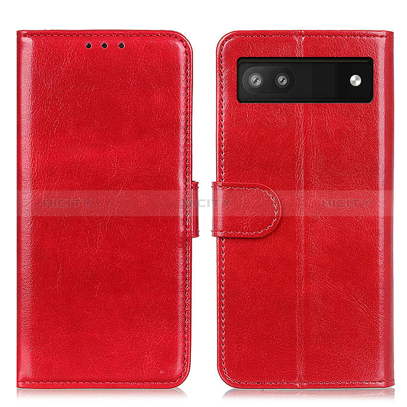 Funda de Cuero Cartera con Soporte Carcasa M07L para Google Pixel 7a 5G Rojo