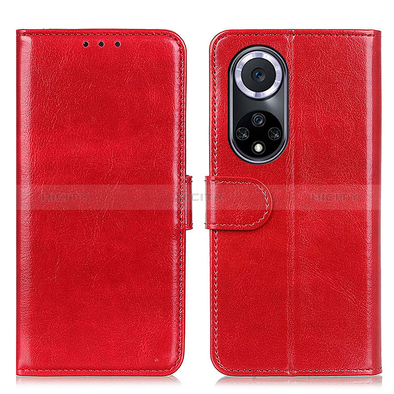 Funda de Cuero Cartera con Soporte Carcasa M07L para Huawei Honor 50 5G Rojo