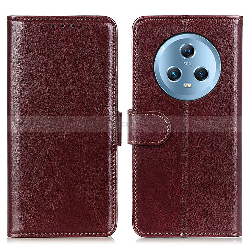 Funda de Cuero Cartera con Soporte Carcasa M07L para Huawei Honor Magic5 5G Marron