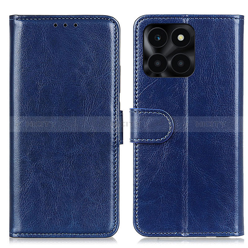 Funda de Cuero Cartera con Soporte Carcasa M07L para Huawei Honor X6a Azul