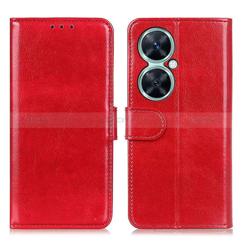 Funda de Cuero Cartera con Soporte Carcasa M07L para Huawei Nova 11i Rojo