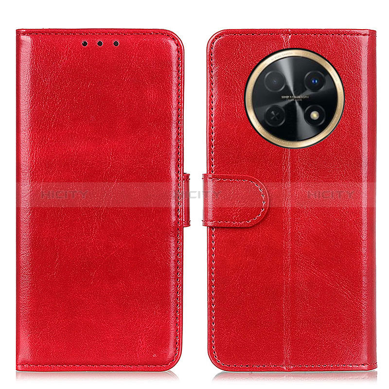 Funda de Cuero Cartera con Soporte Carcasa M07L para Huawei Nova Y91 Rojo