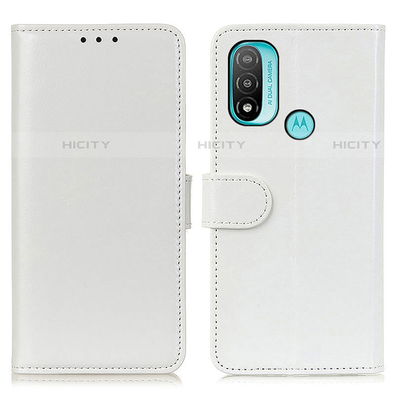 Funda de Cuero Cartera con Soporte Carcasa M07L para Motorola Moto E20 Blanco