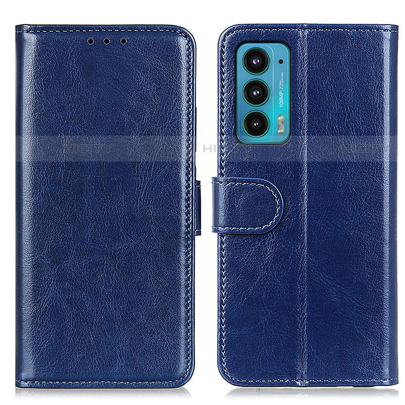 Funda de Cuero Cartera con Soporte Carcasa M07L para Motorola Moto Edge 20 5G Azul