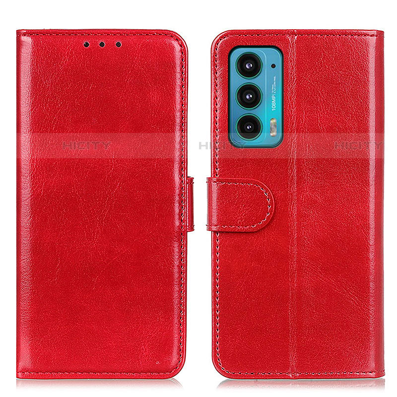 Funda de Cuero Cartera con Soporte Carcasa M07L para Motorola Moto Edge 20 5G Rojo