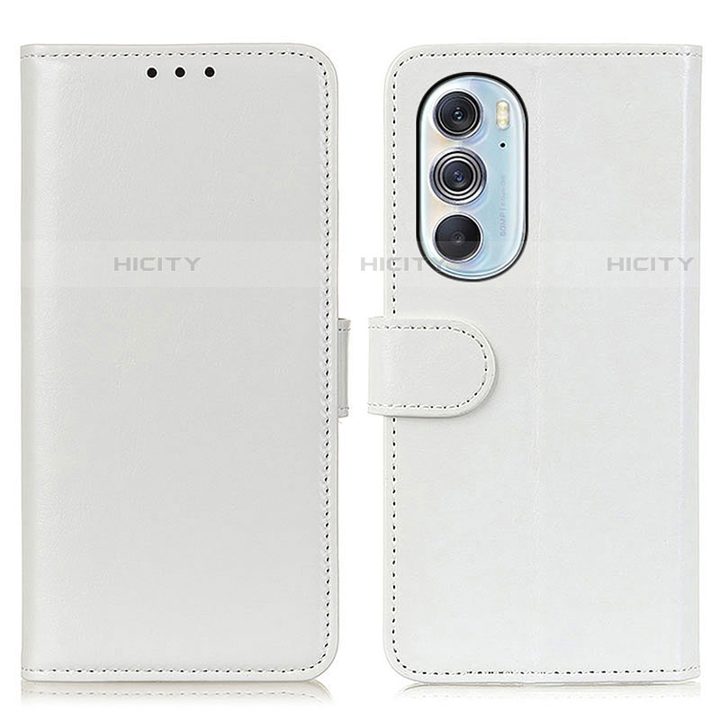 Funda de Cuero Cartera con Soporte Carcasa M07L para Motorola Moto Edge Plus (2022) 5G Blanco