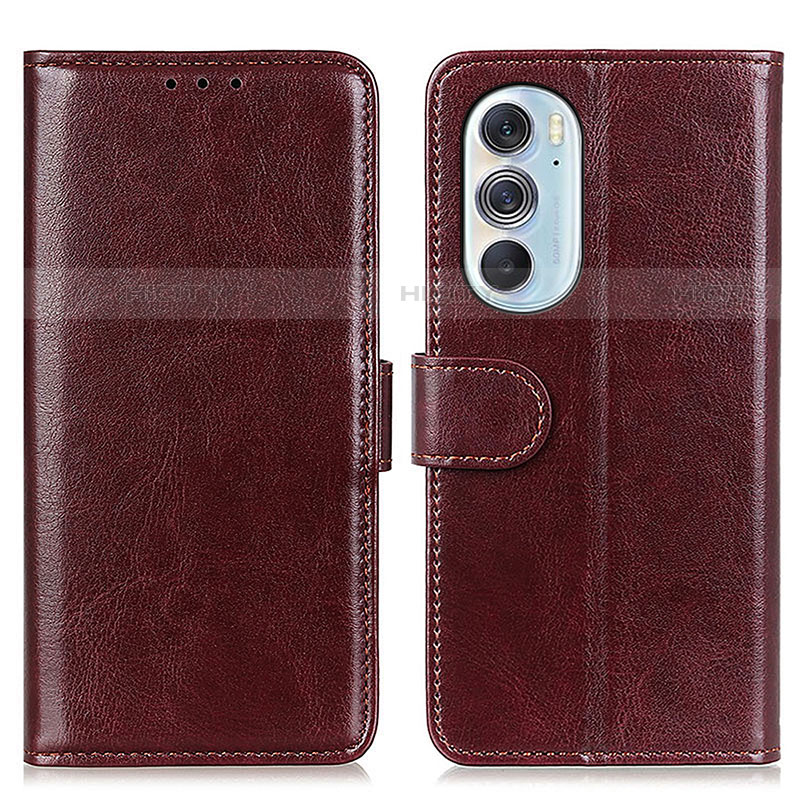 Funda de Cuero Cartera con Soporte Carcasa M07L para Motorola Moto Edge Plus (2022) 5G Marron