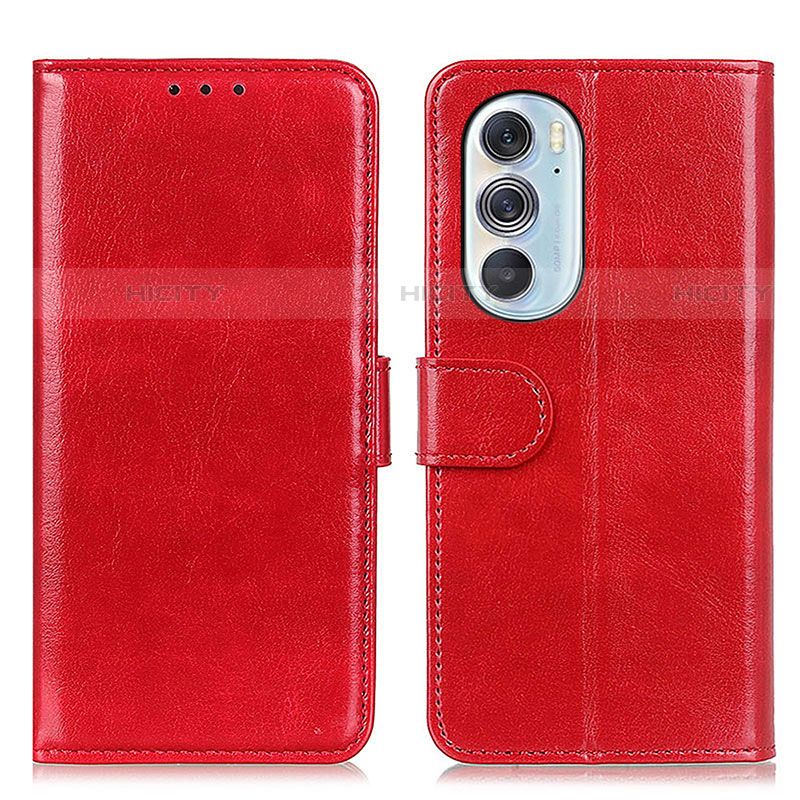 Funda de Cuero Cartera con Soporte Carcasa M07L para Motorola Moto Edge Plus (2022) 5G Rojo