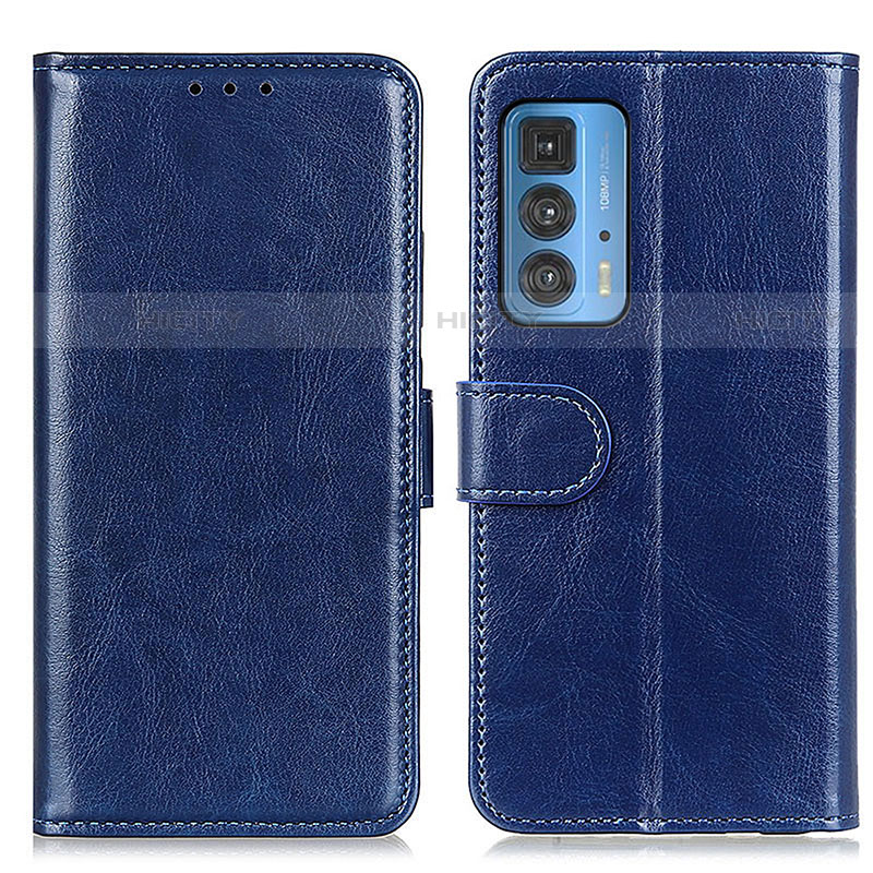 Funda de Cuero Cartera con Soporte Carcasa M07L para Motorola Moto Edge S Pro 5G Azul