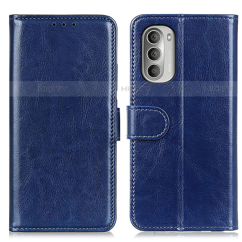 Funda de Cuero Cartera con Soporte Carcasa M07L para Motorola Moto G Stylus (2022) 4G Azul