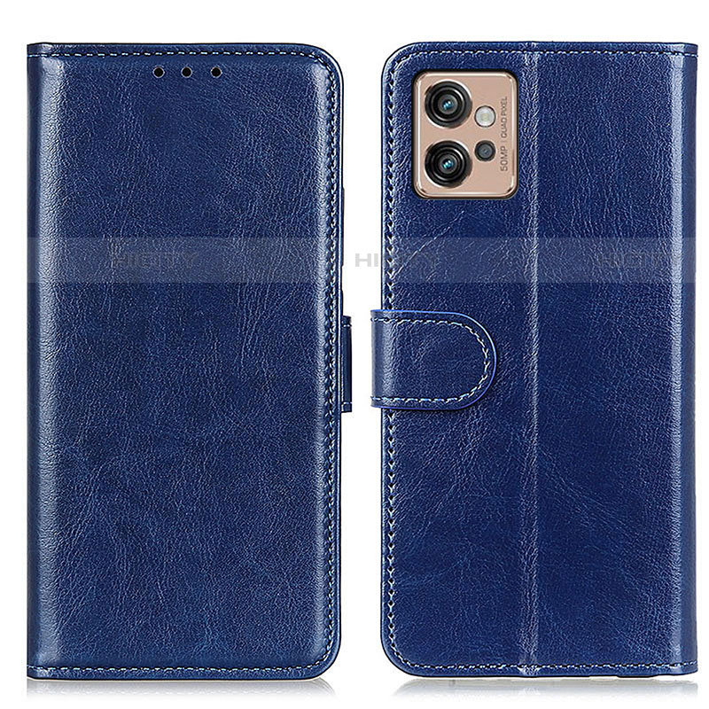 Funda de Cuero Cartera con Soporte Carcasa M07L para Motorola Moto G32 Azul