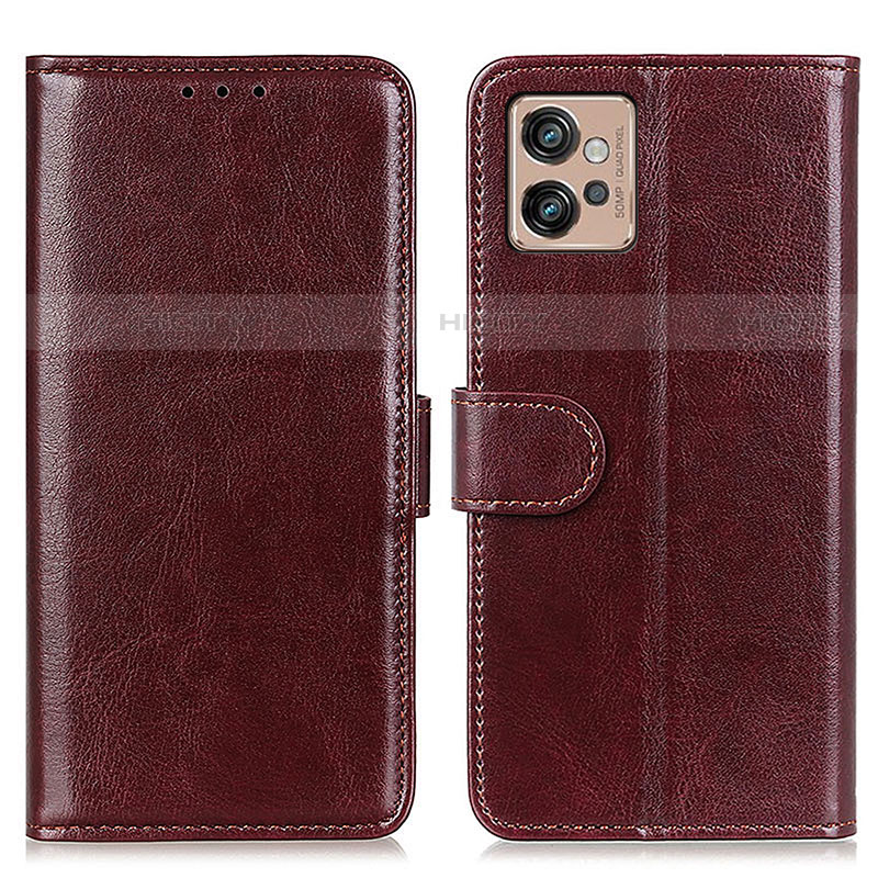 Funda de Cuero Cartera con Soporte Carcasa M07L para Motorola Moto G32 Marron