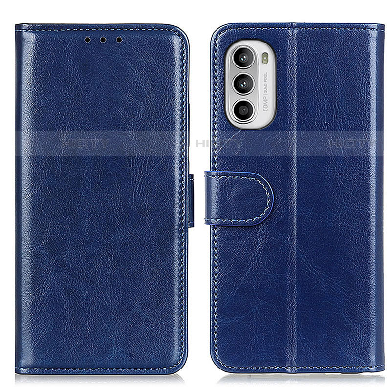 Funda de Cuero Cartera con Soporte Carcasa M07L para Motorola MOTO G52 Azul