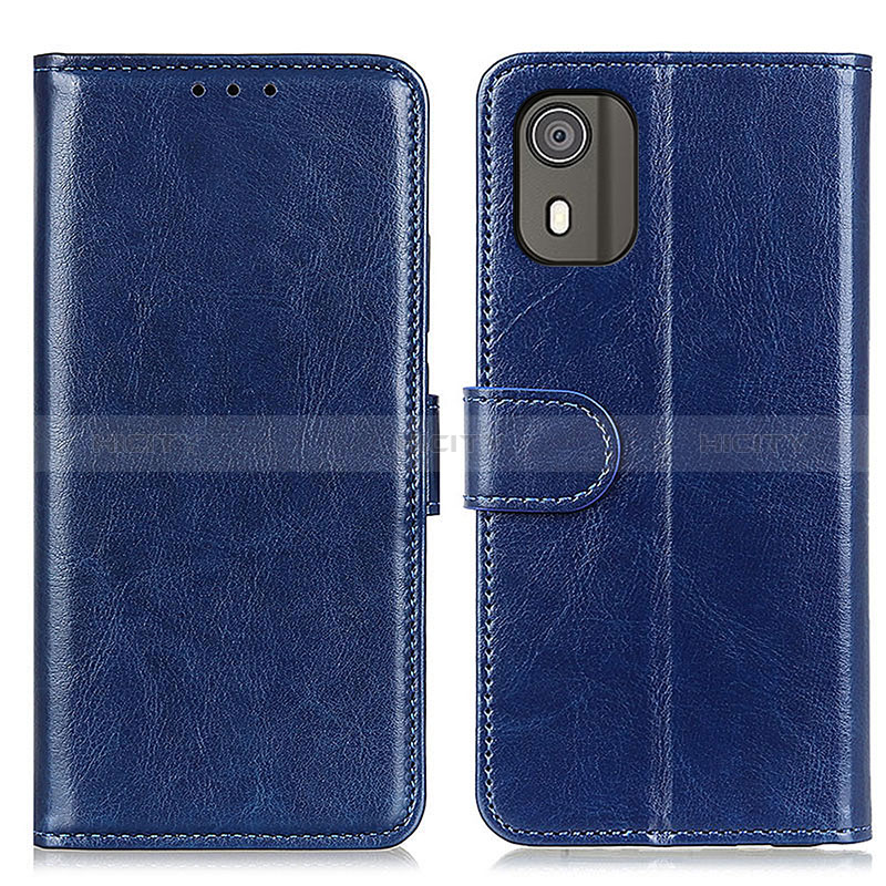 Funda de Cuero Cartera con Soporte Carcasa M07L para Nokia C02 Azul