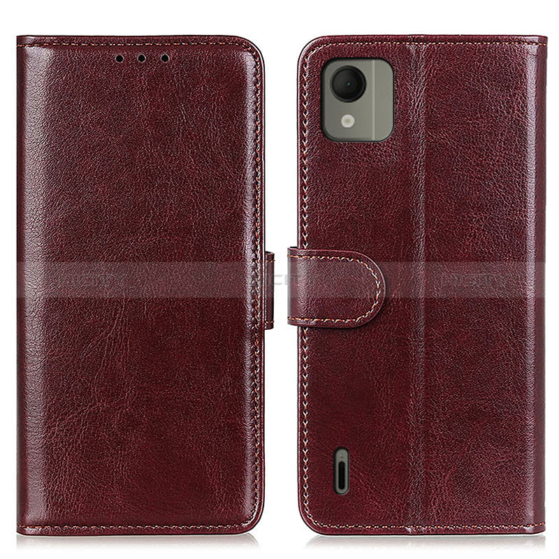 Funda de Cuero Cartera con Soporte Carcasa M07L para Nokia C110 Marron