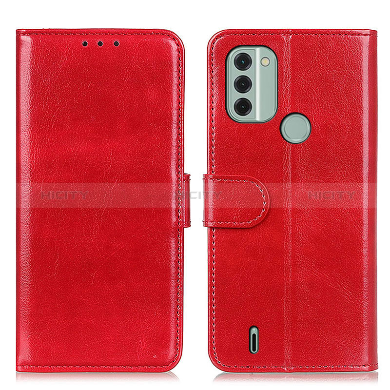 Funda de Cuero Cartera con Soporte Carcasa M07L para Nokia C31 Rojo