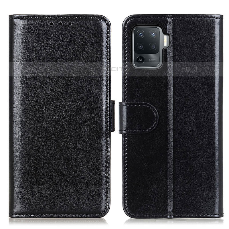 Funda de Cuero Cartera con Soporte Carcasa M07L para Oppo Reno5 F Negro