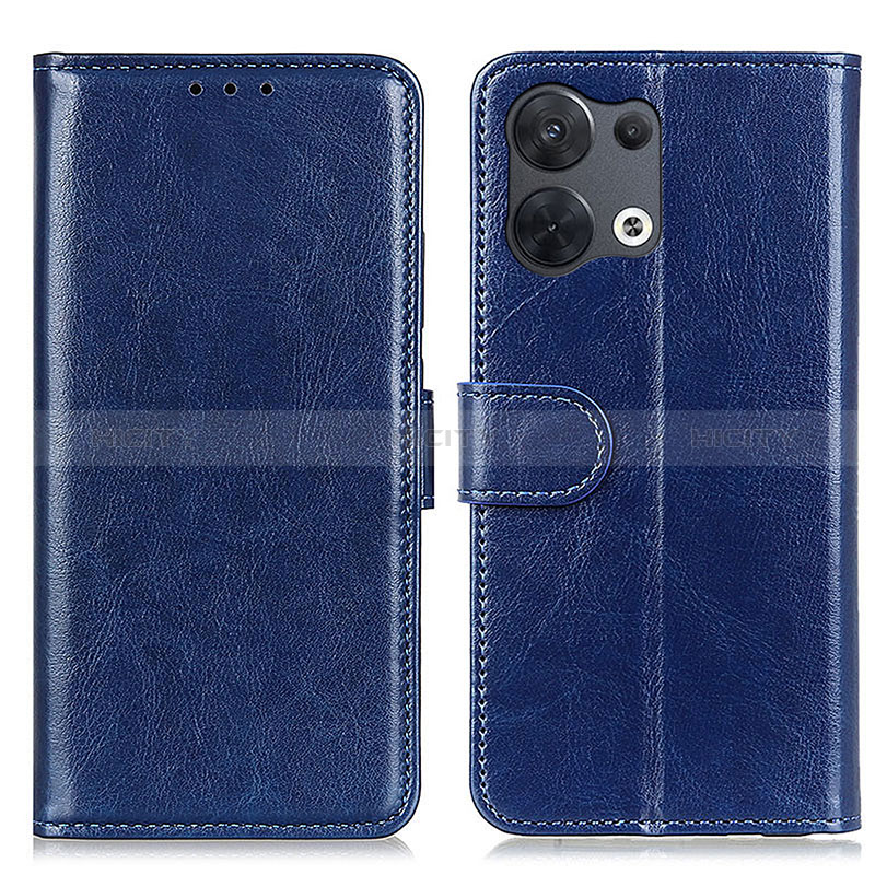 Funda de Cuero Cartera con Soporte Carcasa M07L para Oppo Reno9 Pro+ Plus 5G Azul