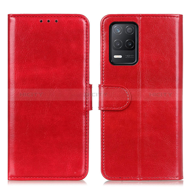 Funda de Cuero Cartera con Soporte Carcasa M07L para Realme 9 5G India Rojo