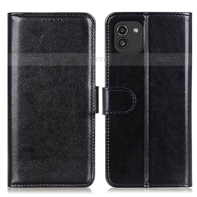 Funda de Cuero Cartera con Soporte Carcasa M07L para Samsung Galaxy A03 Negro