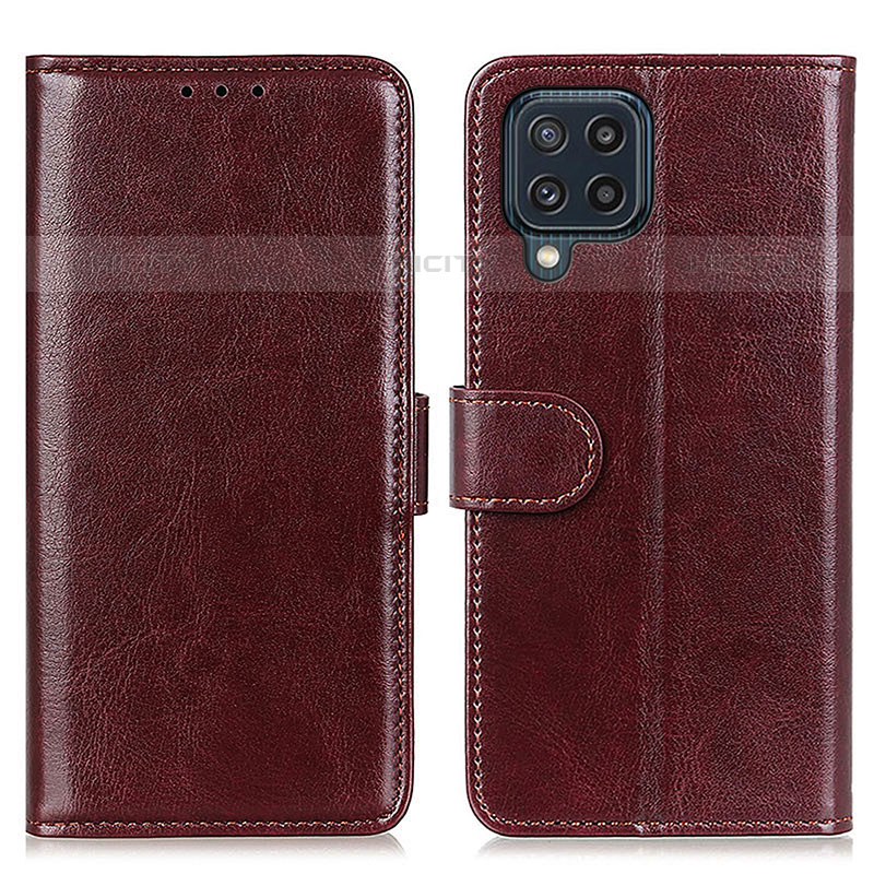 Funda de Cuero Cartera con Soporte Carcasa M07L para Samsung Galaxy M32 4G Marron