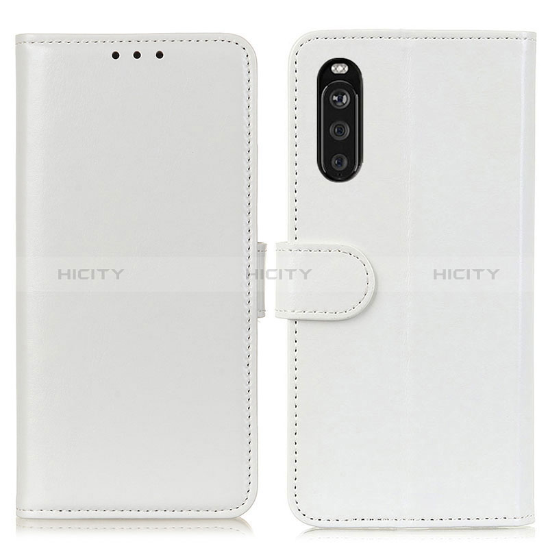 Funda de Cuero Cartera con Soporte Carcasa M07L para Sony Xperia 10 III Blanco