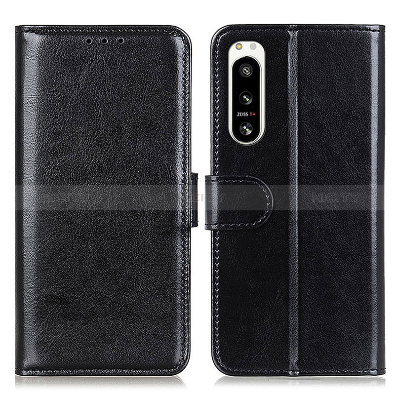 Funda de Cuero Cartera con Soporte Carcasa M07L para Sony Xperia 5 IV Negro