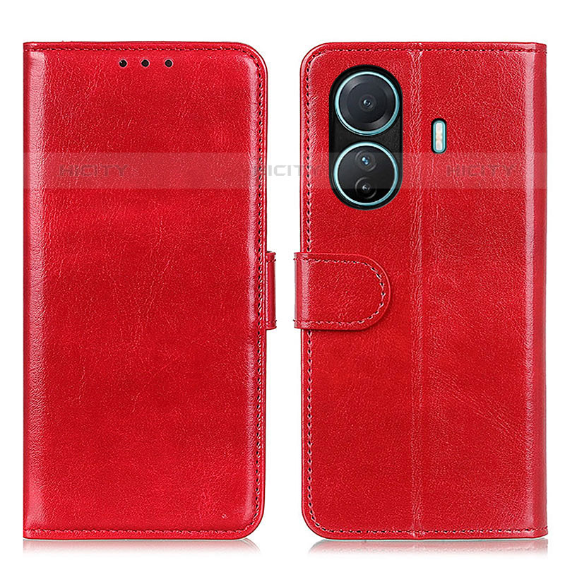 Funda de Cuero Cartera con Soporte Carcasa M07L para Vivo iQOO Z6 Pro 5G Rojo