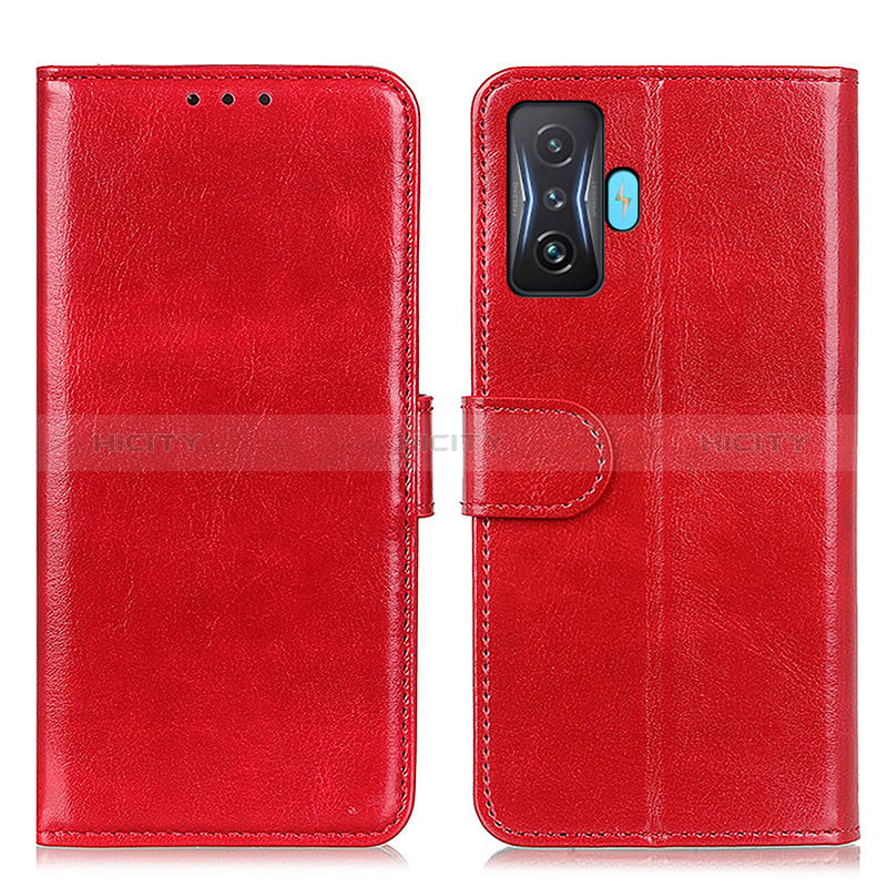 Funda de Cuero Cartera con Soporte Carcasa M07L para Xiaomi Redmi K50 Gaming AMG F1 5G Rojo