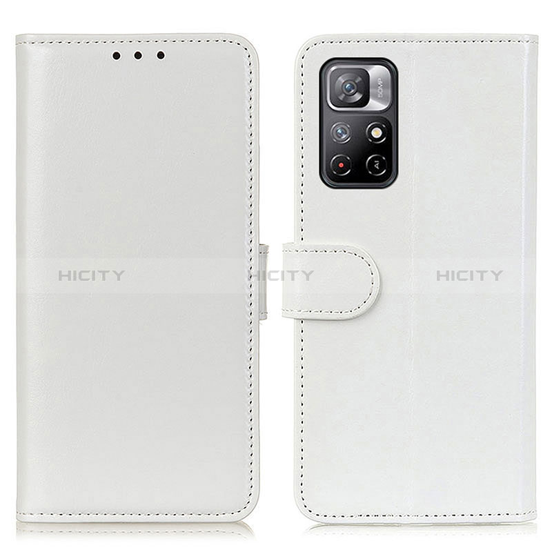 Funda de Cuero Cartera con Soporte Carcasa M07L para Xiaomi Redmi Note 11 5G Blanco