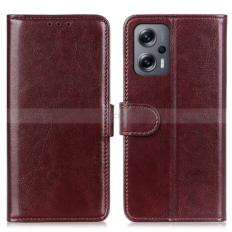 Funda de Cuero Cartera con Soporte Carcasa M07L para Xiaomi Redmi Note 11T Pro+ Plus 5G Marron